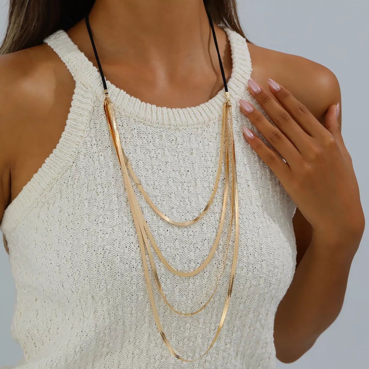 Multi-Layered Snake Chain Necklace - Trendsi - Flyclothing LLC