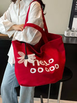 Letter Canvas Tote Bag - Trendsi - Flyclothing LLC