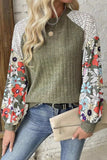 Printed Round Neck Long Sleeve Top - Trendsi - Flyclothing LLC