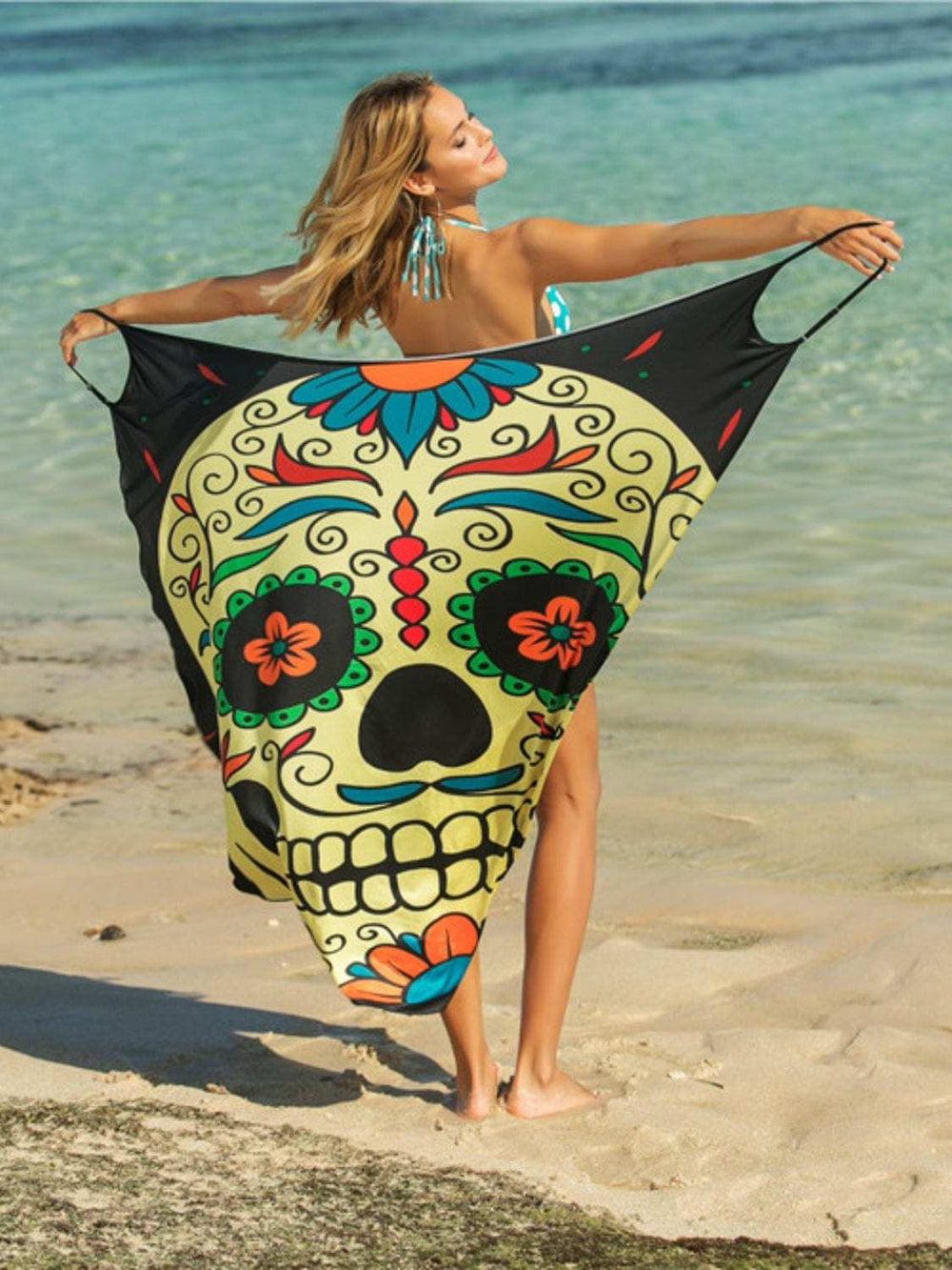 Printed Spaghetti Strap Cover Up - Trendsi - Flyclothing LLC