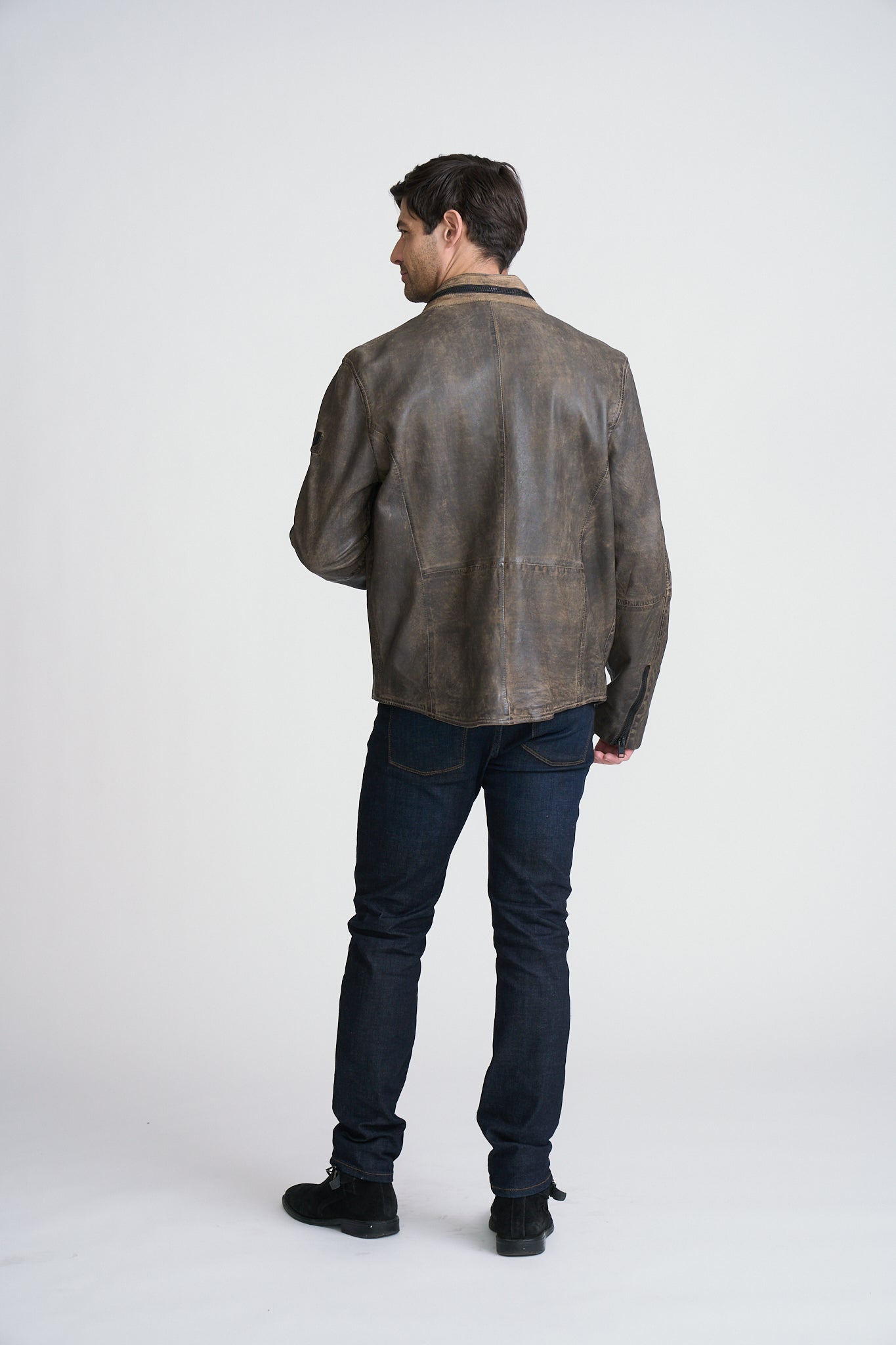 Cove UF Leather Jacket, Elephant