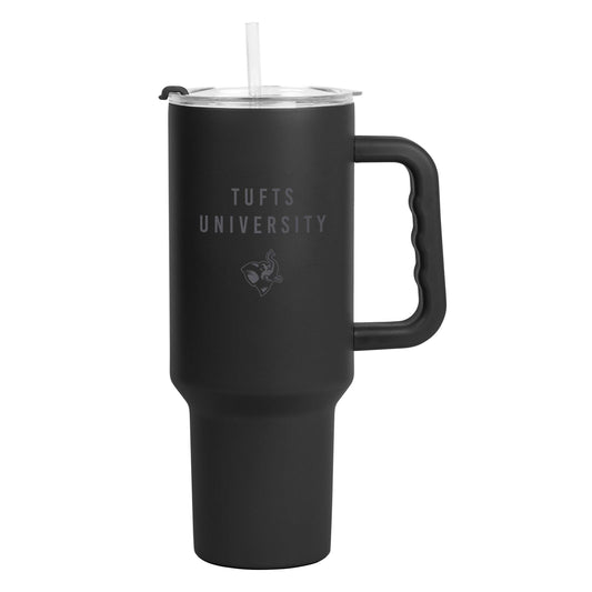 Tufts 40oz Black Tonal Powder Coat Tumbler - Logo Brands - Flyclothing LLC