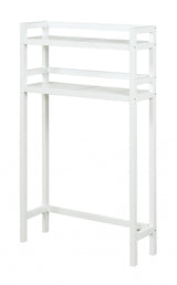 48" White Finish 2 Tier Solid Wood Over Toilet Organizer - Homeroots - Flyclothing LLC