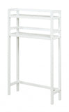 48" White Finish 2 Tier Solid Wood Over Toilet Organizer - Homeroots