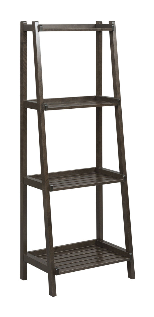 60" Ladder Bookcase With 4 Shelves In Espresso - Homeroots