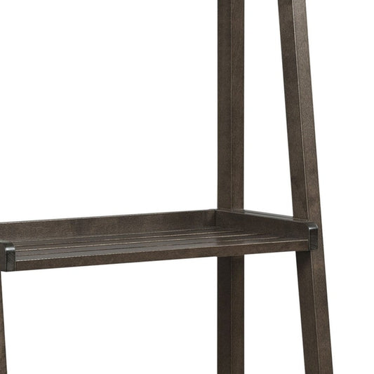 60" Ladder Bookcase With 4 Shelves In Espresso - Homeroots