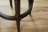 31" Wood Brown Faux Leather And Solid Wood Swivel Backless Counter Height Bar Chair - Homeroots - Flyclothing LLC