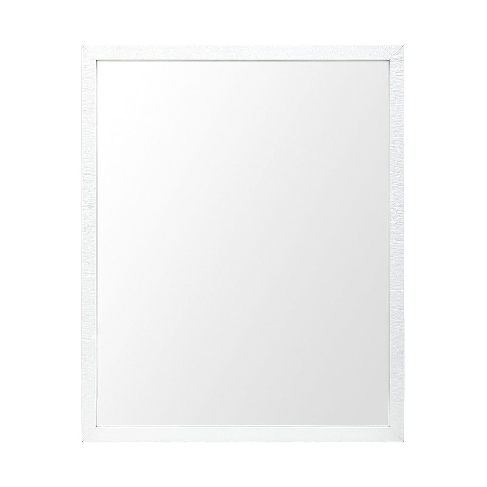 Rectangle White Accent Mirror With Crisp White Finish Frame - Homeroots