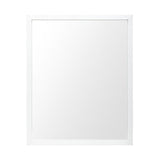 Rectangle White Accent Mirror With Crisp White Finish Frame - Homeroots