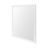Rectangle White Accent Mirror With Crisp White Finish Frame - Homeroots