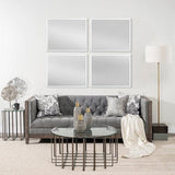 Rectangle White Accent Mirror With Crisp White Finish Frame - Homeroots