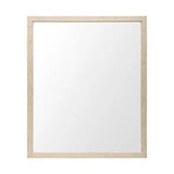 Rectangle Natural Accent Mirror With Matte Finish Frame - Homeroots