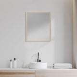 Rectangle Natural Accent Mirror With Matte Finish Frame - Homeroots