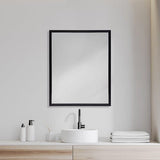 Rectangle Espresso Accent Mirror With Lakeside Design - Homeroots
