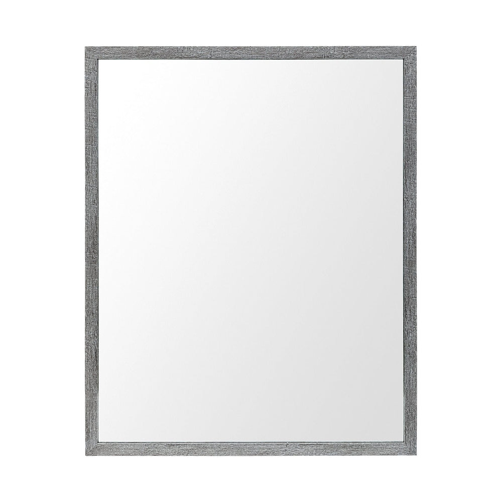 Rectangle Grey Accent Mirror With Driftwood Quality Frame - Homeroots