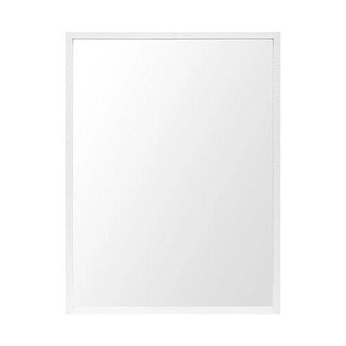 Rectangle White Accent Mirror With Crisp White Finish Frame - Homeroots