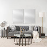 Rectangle White Accent Mirror With Crisp White Finish Frame - Homeroots
