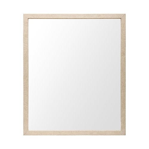 Rectangle Natural Accent Mirror With Matte Finish Frame - Homeroots