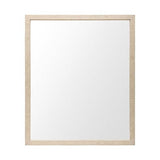 Rectangle Natural Accent Mirror With Matte Finish Frame - Homeroots