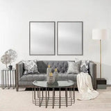 Rectangle Grey Accent Mirror With Driftwood Quality Frame - Homeroots