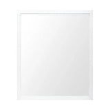 Rectangle White Accent Mirror With Crisp White Finish Frame - Homeroots