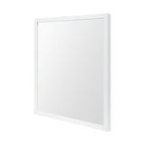 Rectangle White Accent Mirror With Crisp White Finish Frame - Homeroots