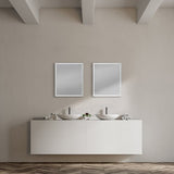 Rectangle White Accent Mirror With Crisp White Finish Frame - Homeroots