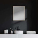 Rectangle Natural Accent Mirror With Matte Finish Frame - Homeroots - Flyclothing LLC