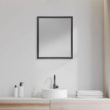 Rectangle Espresso Accent Mirror With Lakeside Design - Homeroots