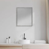 Rectangle Grey Accent Mirror With Driftwood Quality Frame - Homeroots