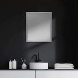 Rectangle Grey Accent Mirror With Driftwood Quality Frame - Homeroots - Flyclothing LLC