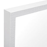 Rectangle White Accent Mirror With Crisp White Finish Frame - Homeroots