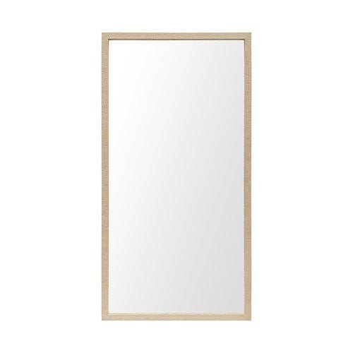 Rectangle Natural Accent Mirror With Matte Finish Frame - Homeroots