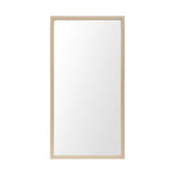 Rectangle Natural Accent Mirror With Matte Finish Frame - Homeroots