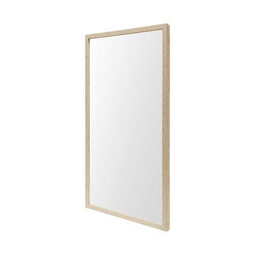 Rectangle Natural Accent Mirror With Matte Finish Frame - Homeroots - Flyclothing LLC
