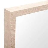 Rectangle Natural Accent Mirror With Matte Finish Frame - Homeroots