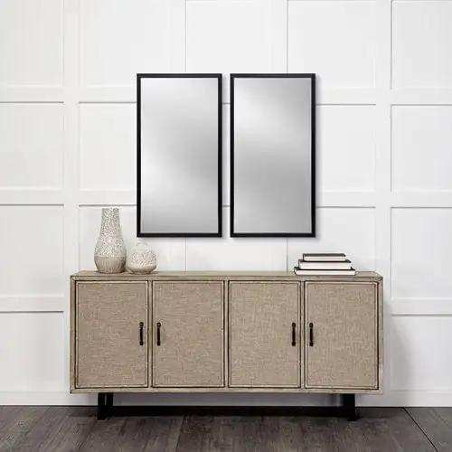 Rectangle Espresso Accent Mirror With Lakeside Design - Homeroots - Flyclothing LLC