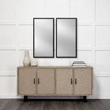 Rectangle Espresso Accent Mirror With Lakeside Design - Homeroots