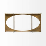 16" White and Gold Genuine Marble 4 Legs Console Table - Homeroots