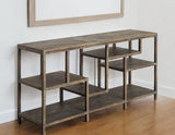 66" Brown Solid Wood Console Table With Shelves - Homeroots