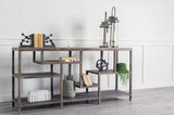 66" Brown Solid Wood Console Table With Shelves - Homeroots - Flyclothing LLC
