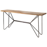 16" Brown Solid Wood Console Table - Homeroots - Flyclothing LLC