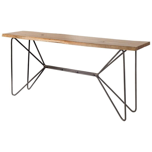 16" Brown Solid Wood Console Table - Homeroots