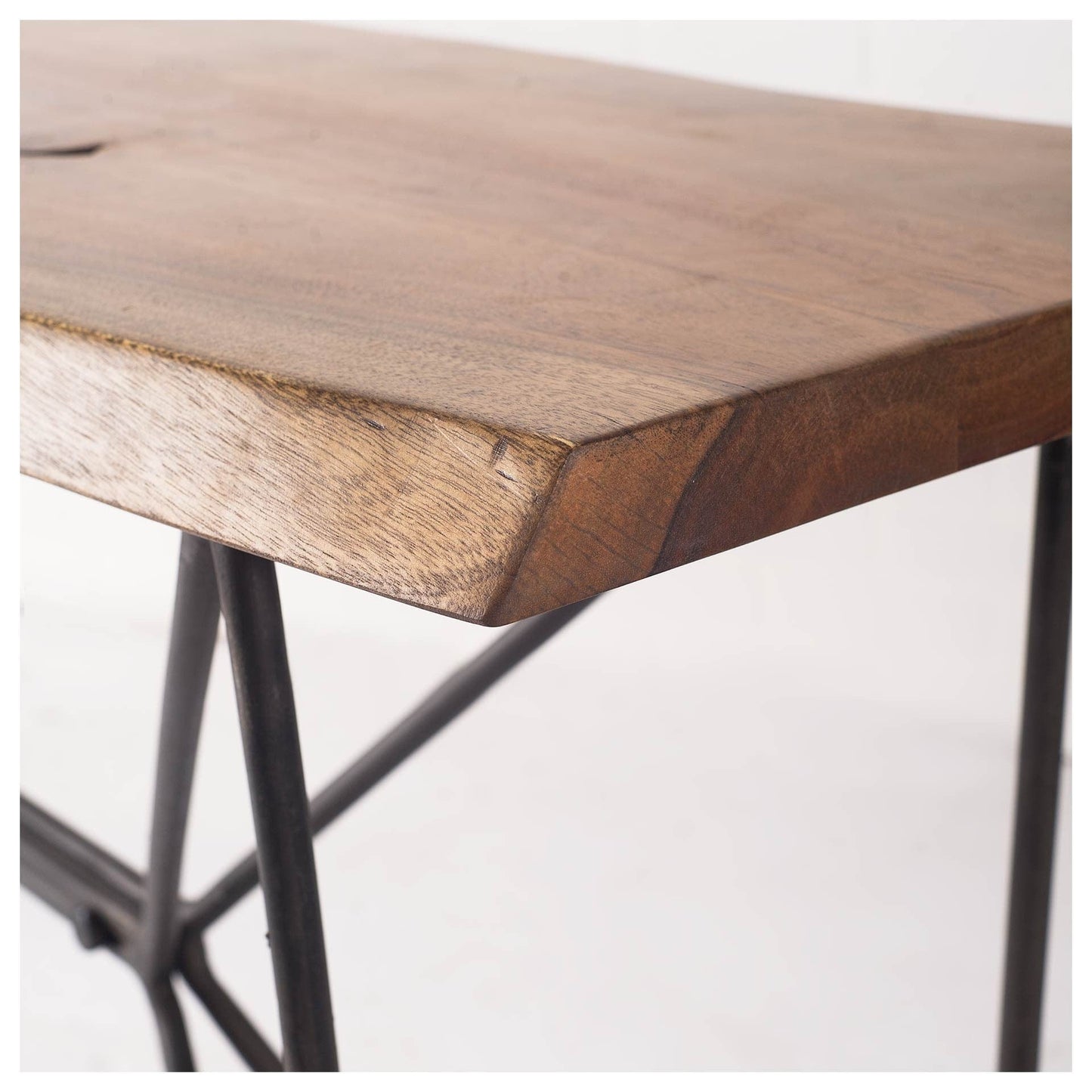 16" Brown Solid Wood Console Table - Homeroots - Flyclothing LLC