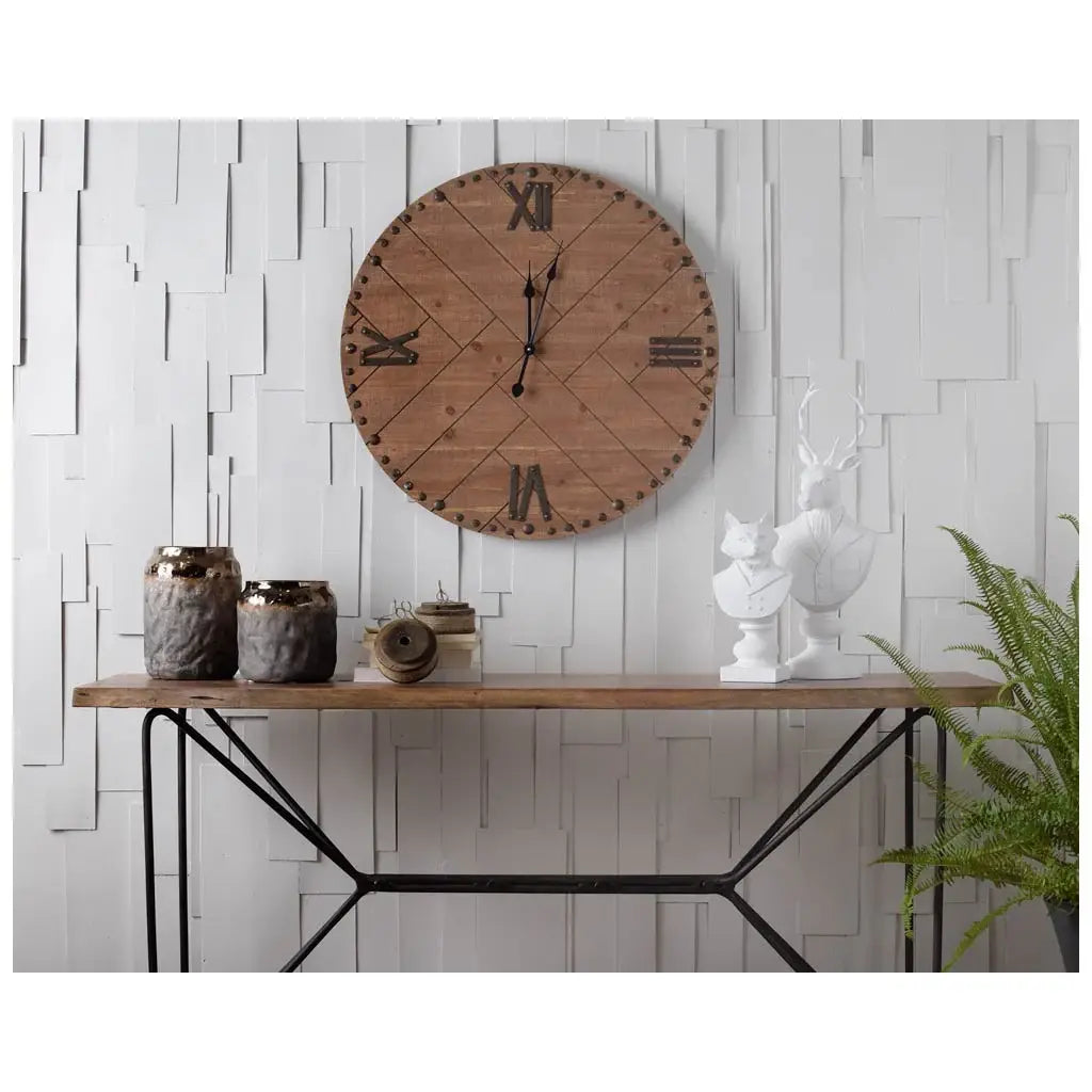 16" Brown Solid Wood Console Table - Homeroots - Flyclothing LLC