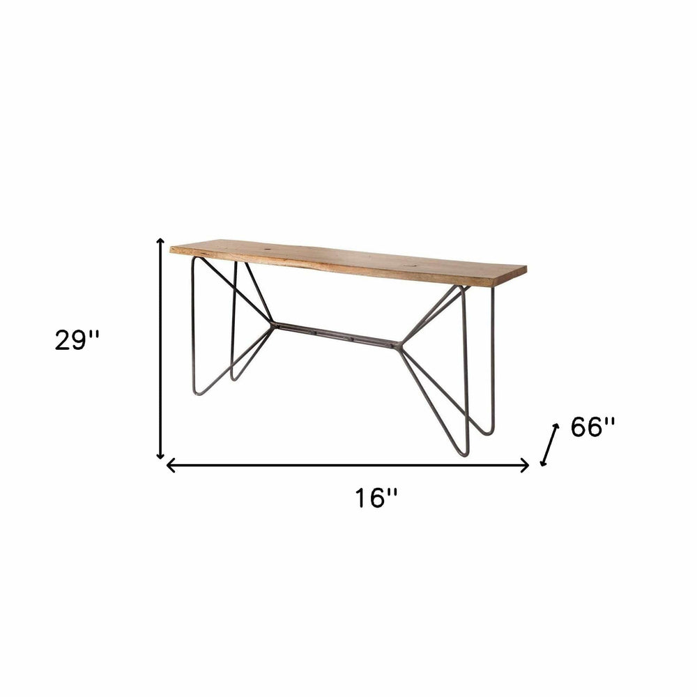 16" Brown Solid Wood Console Table - Homeroots - Flyclothing LLC