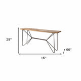 16" Brown Solid Wood Console Table - Homeroots - Flyclothing LLC