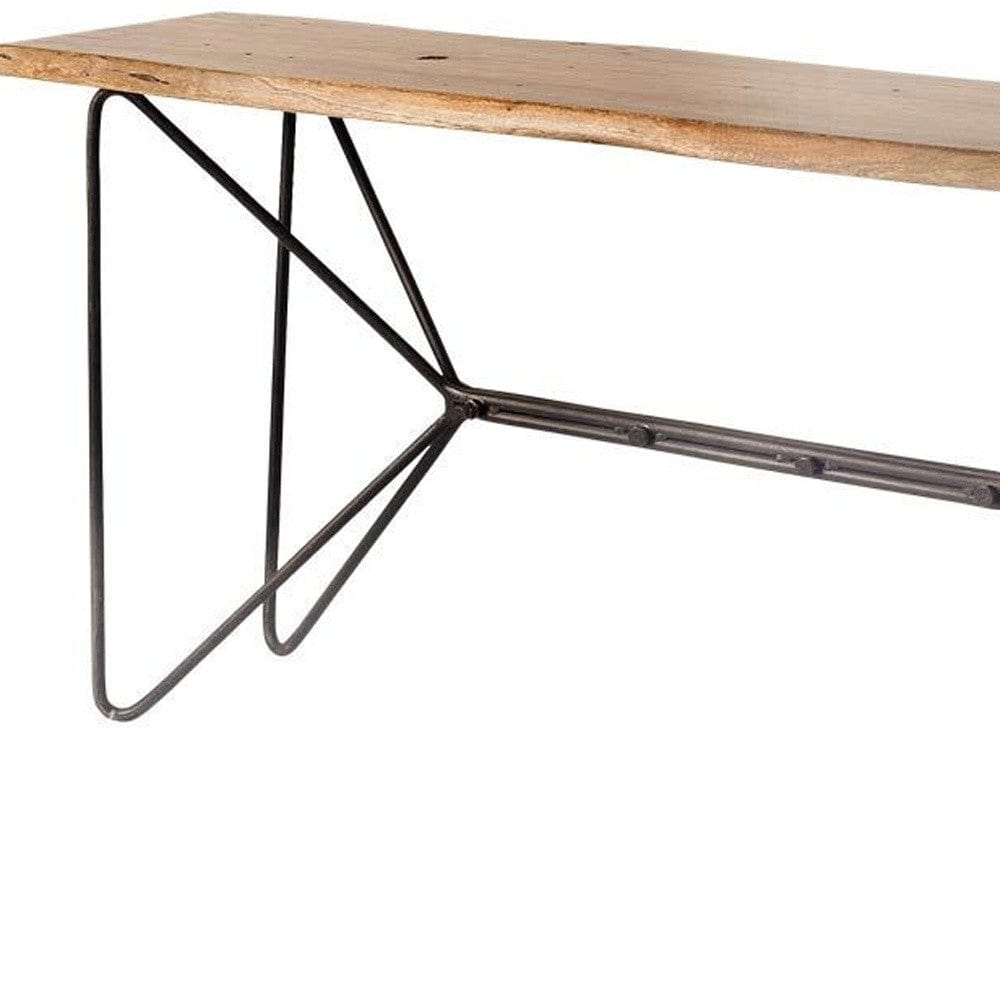 16" Brown Solid Wood Console Table - Homeroots - Flyclothing LLC