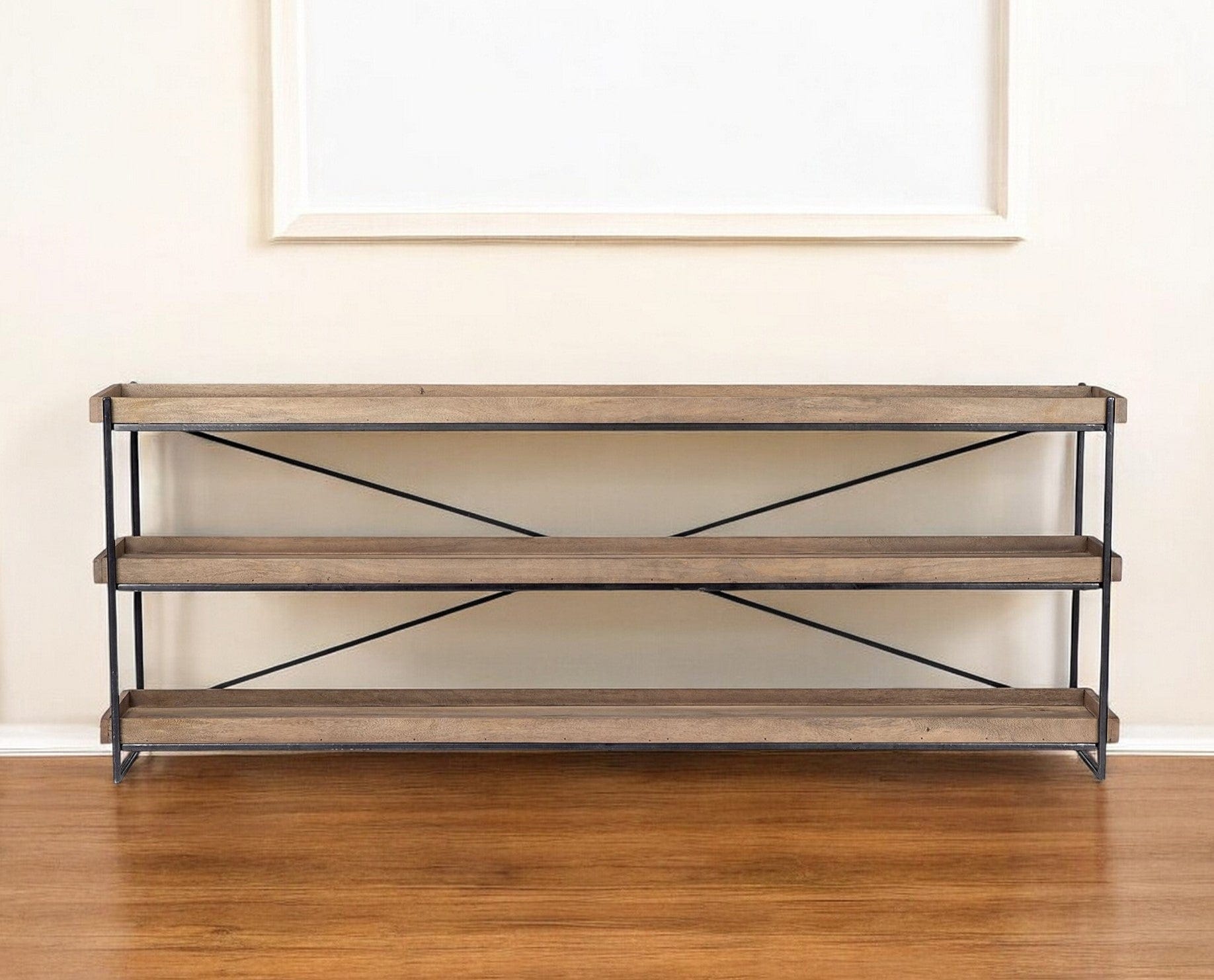 16" Brown Solid Wood Console Table - Homeroots