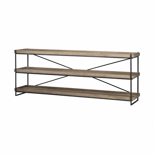 16" Brown Solid Wood Console Table - Homeroots